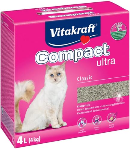 Vitakraft - Compact Ultra, Arena para Gatos Aglomerante - 4 kg