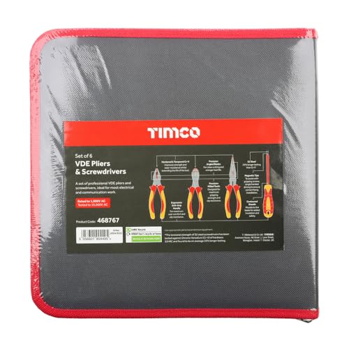VDE Pliers & Screwdrivers Set, Red - Image 4
