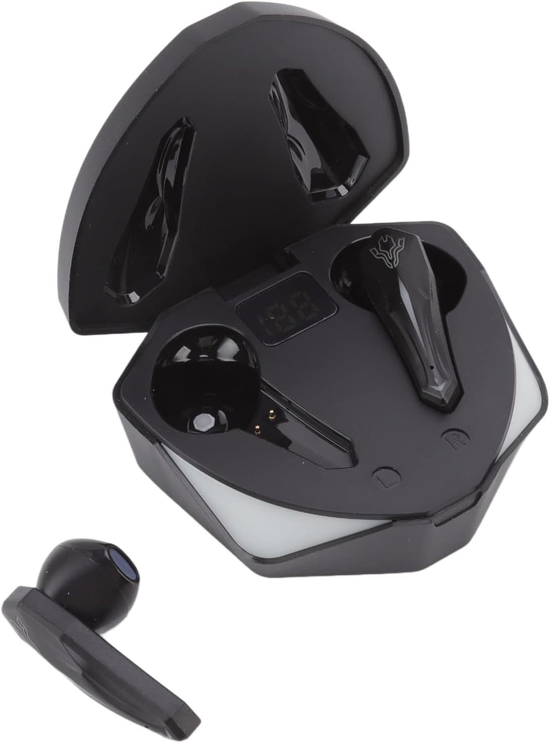 Wireless Game Earbuds, HF Chip HD Calling 7 Color LED Light 45Ms Low Latency Bluetooth 5.1 Gaming Earphones with Charging Case, Bass Enhancement Stable Transmission for Work(Hulk)