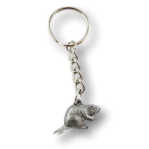 PP Beaver Keychain Pewter