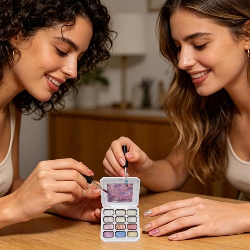Manicura de alta pigmentación con paleta de gel para uñas fácil 2