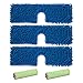 3 Pack Mop Refills Compatible with O-ceda Dua-Action Microfiber Mop, Replacement Mop Heads for Dry/Wet Use, Machine Washable Double Sided All Surface Cleaning,Chenille Flip Mop Replacements Heads