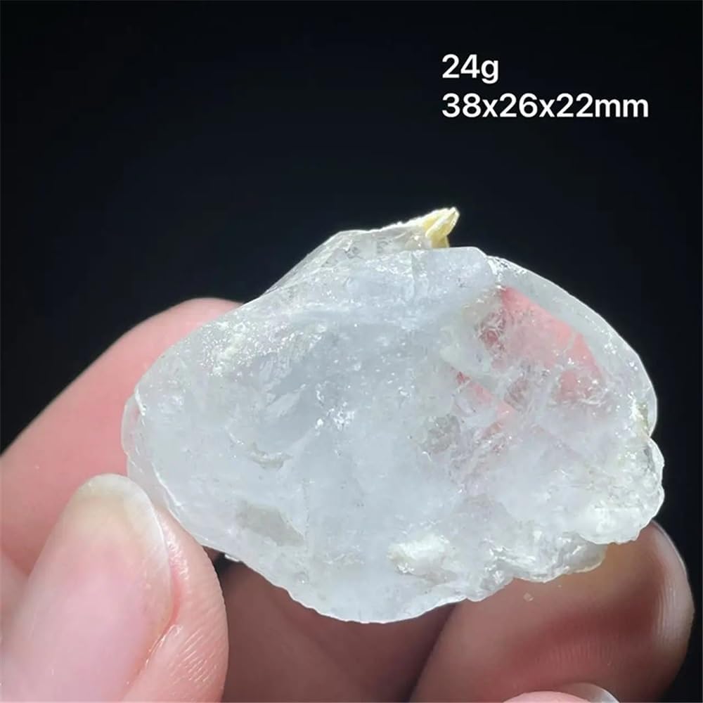 Crystal Stone Natural Aquamarine Mineral Specimen Home Decoration Ornaments Crystal Stone Holder Necklace(24g)
