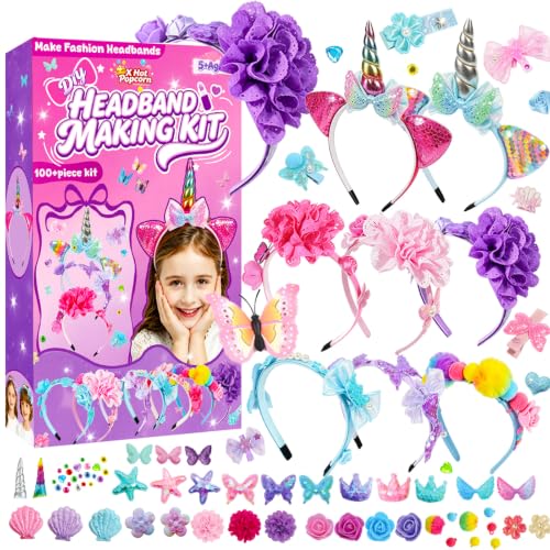 X Hot Popcorn DIY Headband Making Kit Make Your Own Fashion Headbands Arts and Crafts Kit