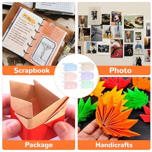 Staranry 12 Stück Kleberoller Maus, Fotokleber Doppelseitig Selbstklebend, Klebemaus Roller (0,6 cm x 6 m), Fotokleber Roller für Scrapbook, Fotos, Basteln, Sammelalbum, Tagebuch und Büro(6 Colors)