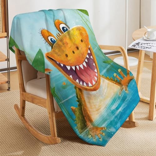 Manta de cocodrilo contra el frío manta de sofá de franela cómoda 140x180 5