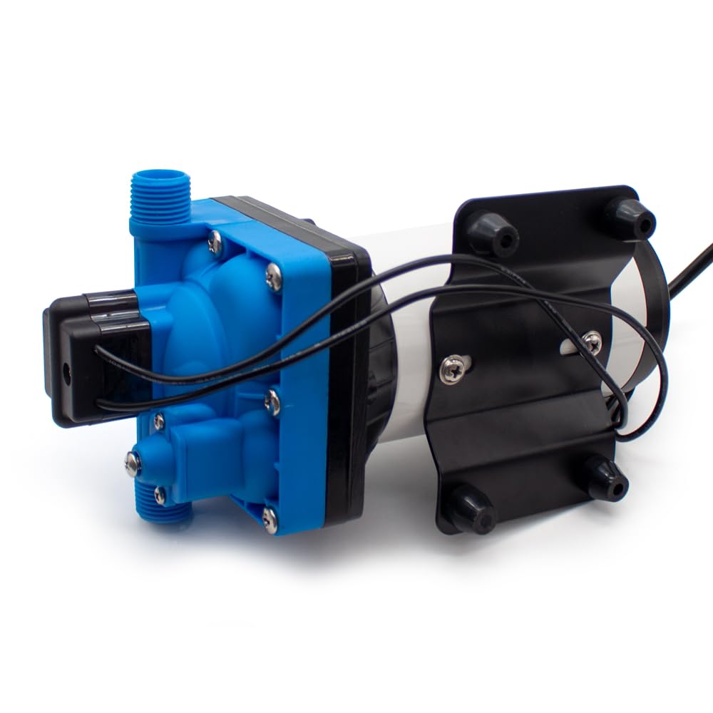 Mikromembranpumpe, elektrische Booster Hochdruck Selbstansaugende Wasserpumpe für Yacht Boot Marine RV Wohnwagen 11,3L/MIN (12V)