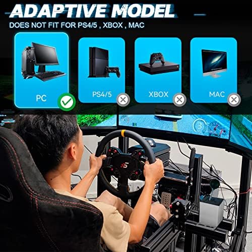 USB Handbrake Clamp for PC Sim Racing Games G25 G27 G29 T500 FANATECOSW DIRT RALLY Windows (Black*+Clamp) - 4