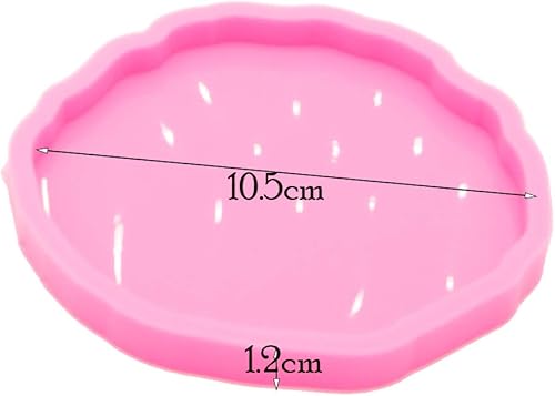 Miniatura 2 de Moldes de posavasos redondos irregulares súper brillantes para fundición de resina de silicona para resina epoxi, moldes para bricolaje de ágata,