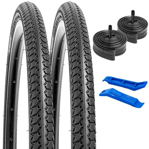 YUNSCM 2x27x1 3/8 Bike Tires & Tubes with Rim Strips