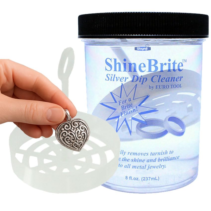 ShineBrite Silver Dip Cleaner 8 Oz con paño de pulido miniatura 4