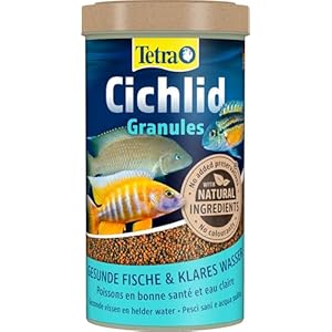 Tetra Cichlid Granules – Hauptfutter Mix mit 2 verschiedenen Granulaten für mittelgroße Cichliden, 500 ml Dose