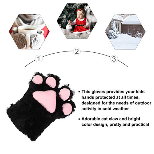 Homoyoyo Bear Claw Gloves Fluffy Cat Costume White Cat Paws for Cat Furry Mitts Cosplay Paws Furry Cat Paws3