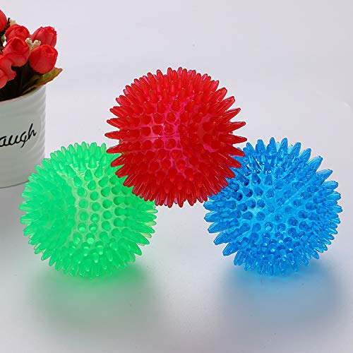 PSK PET MART Dog Chew Toys Dog Puppy Cat Pet Led Whistle Squeaky Squeaker Chew Sound Ball Playing Toy Toys Dog Teething Dog Balls Pet Rubber Spiked Ball-3 Pcs (B08D9DBLJH) Amazon Price History, Amazon Price Tracker