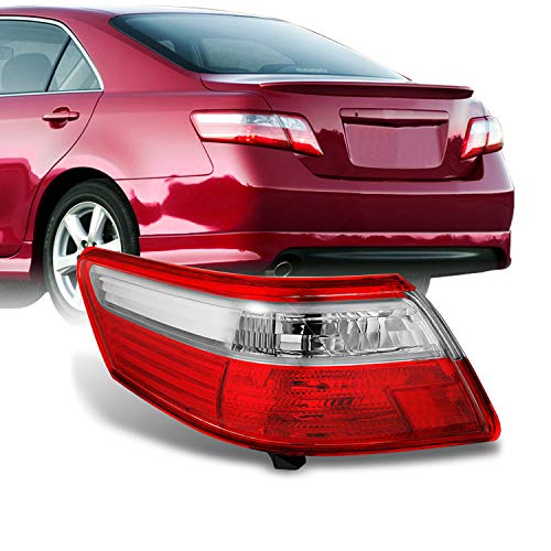 AKKON - For Toyota Camry Red Clear Outter Piece Rear Tail Light Brake Lamp Driver Side Replacement
