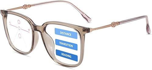 Firmoo Gafas de luz azul para mujer, antifatiga ocular, anti dolor de cabeza, corte UV, anteojos de lectura cuadrados para computadora