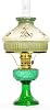 Aladdin Emerald Lincoln Drape with Violets Shade, Brass