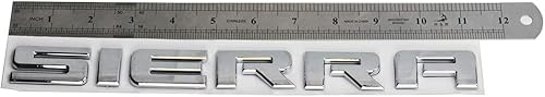 Miniatura 2 de 1x Emblema Cromado Sierra COMPATIBLE CON GMC Puerta Trasera Portón Trasero COMPUERTA TRASERA Insignia Letras Nombre 3D Realzado Adhesivo Fuerte