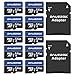 DAUZZOX - Scheda Micro SD da 64 GB, confezione da 10, Micro SD Card MicroSDXC Full HD e 4K UHD, A1 U3 C10 UHS-I, lettura massima 85 MB/s, scheda TF per smartphone, videocamera d'azione, registratore immagine
