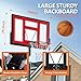 Sweetcrispy 6.1-10FT Portable Basketball Hoop Outdoor, Adjustable Height, 44 Inch Shatterproof Backboard/Shock Absorbent Rim, Fillable Base, 2 Wheels for Backyard