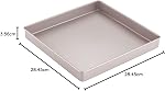 CHEFMADE 11-Inch Baking Sheet Pan, Square Non-Stick Rimmed Sheet, FDA Approved for Oven Roasting Meat Bread Jelly Roll Battenberg Pizzas Pastries 11" x 11" (Champagne Gold)