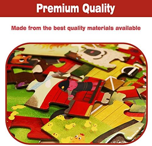Puzzles for Kids Ages 4-8 Year Old 24 Pieces Large Fire Truck Kids Jigsaw Puzzles, Professional Preschool Toy Puzzles for Toddlers Boys and Girls –16”x12” with Storage Box 2 51TYZB4eMWL. AC