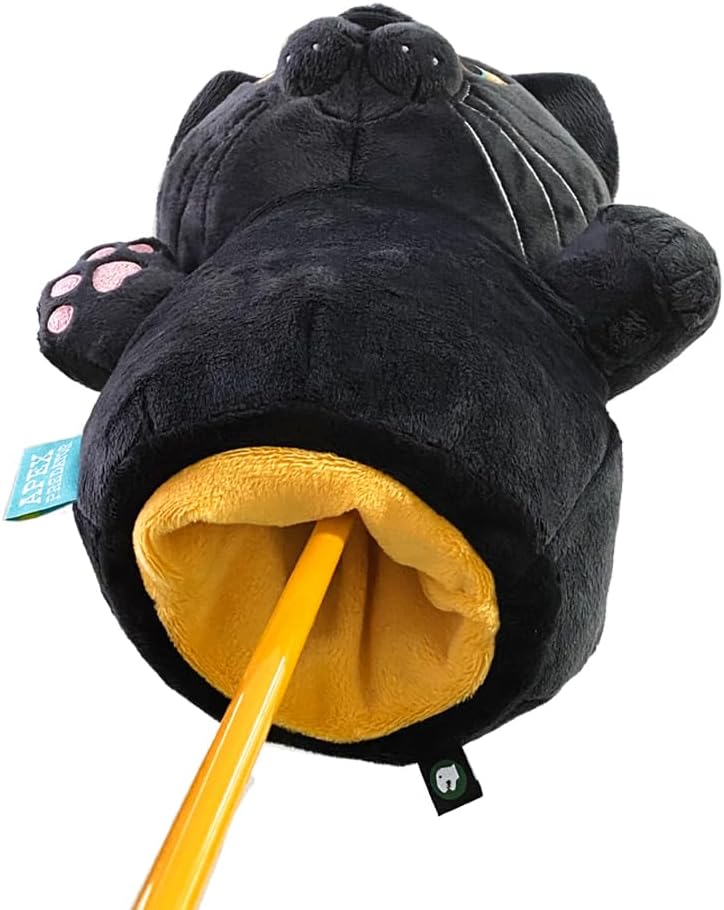 Black Cat Golf Head Cover - Cute Kitten Driver Headcover, 3D Plush Cat Golf Club Cover for 460cc Driver, Funny Golf Gift for Cat Lovers