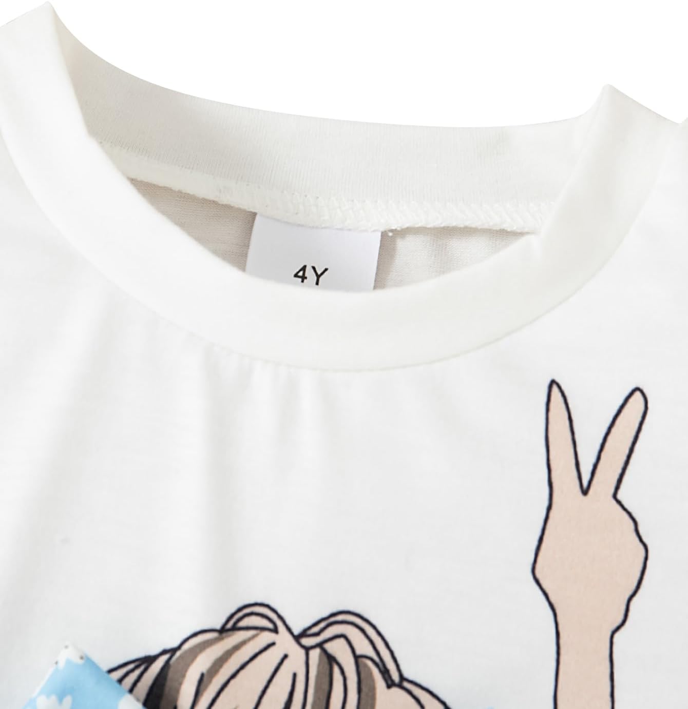 Toddler Girl Clothes Printed Short Sleeve Top Shirt and Skirt 2 Piece Outfits Kids Clothing Set - Image 4