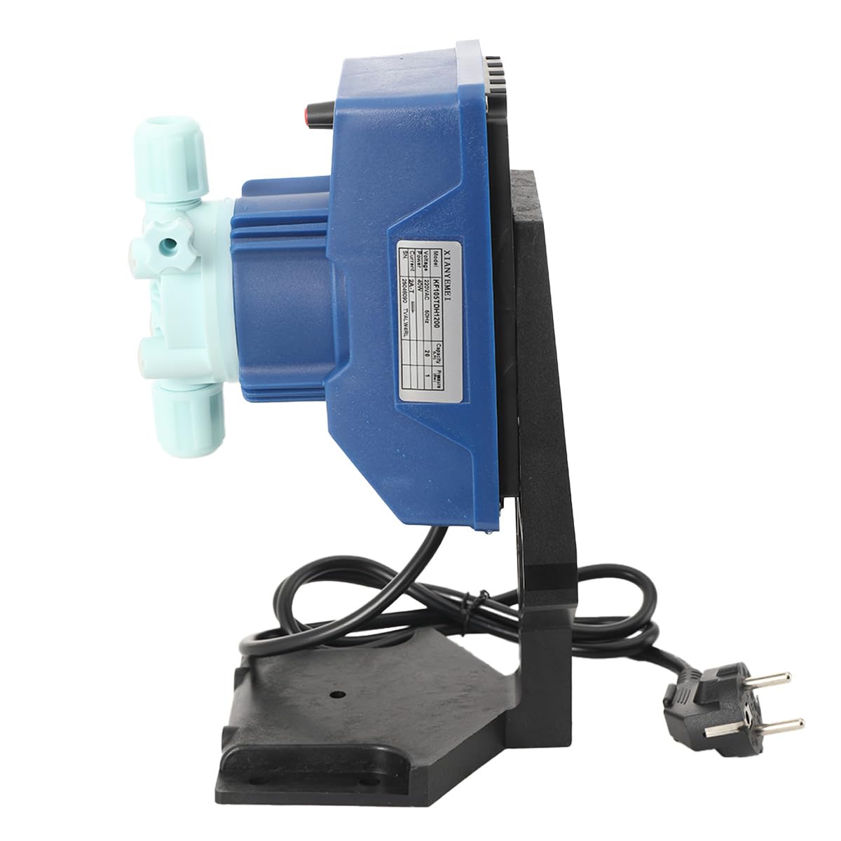 Dosierpumpe Elektromagnetische Membranpumpen, Elektromagnetische Dosierpumpe mit konstanter Dosierung mit einstellbarem Durchfluss für Flüssigkeitsdosierung Modell 20 l/h, 11 bar, PVDF-Kopf