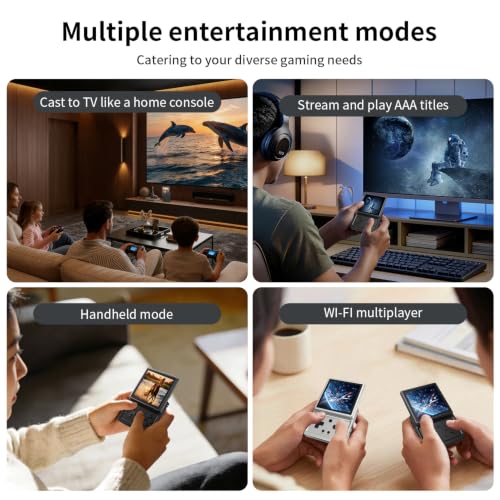 Image of Anbernic RG Rotate Retro Handheld Game Console , 3.5 Inch Swivel Screen Android Handheld Unisoc Tiger T618 2000mAh Battery 3+32GB Aluminum Alloy+ABS Plastic Polar NO Game Preloaded Black