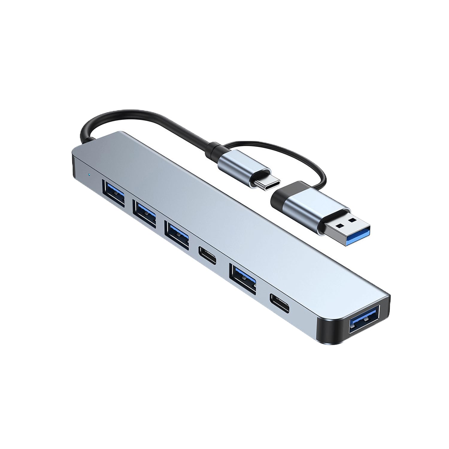 7-in-2 Aluminum USB C Hub, Multiport Adapter with USB 3.0 Ports, USB-A, USB-C, 3.5mm Audio Jack for Laptop, PC, Tablet, Phone-image-22