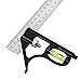 Angle Square Measuring Tool Precise Stainless Steel Aluminium Adjustable Combination Spirit Level 30cm Horizontal Square