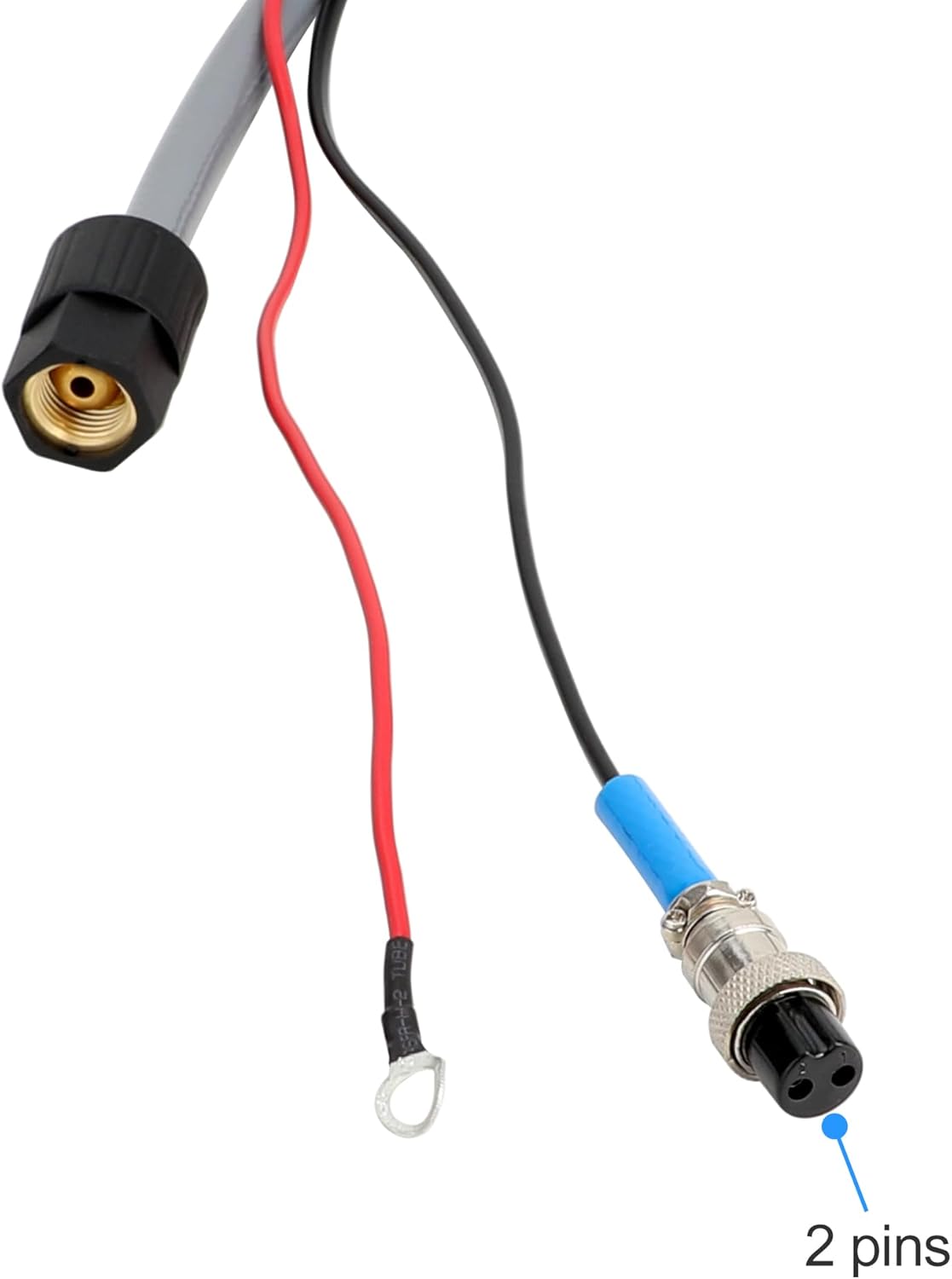 Close-up of the 2-pin torch connection