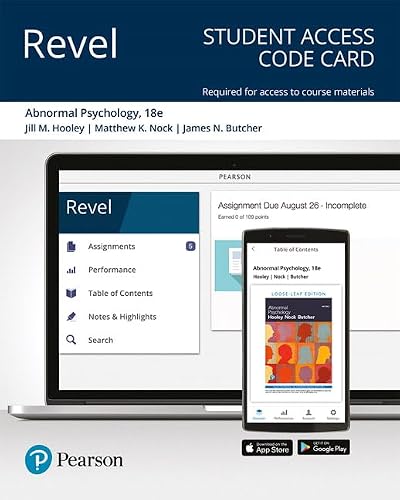 Abnormal Psychology -- Revel Access Code
