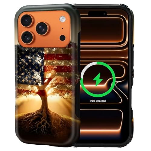 Coque iPhone 17 Pro MagSafe rigide silicone motif Union Américaine