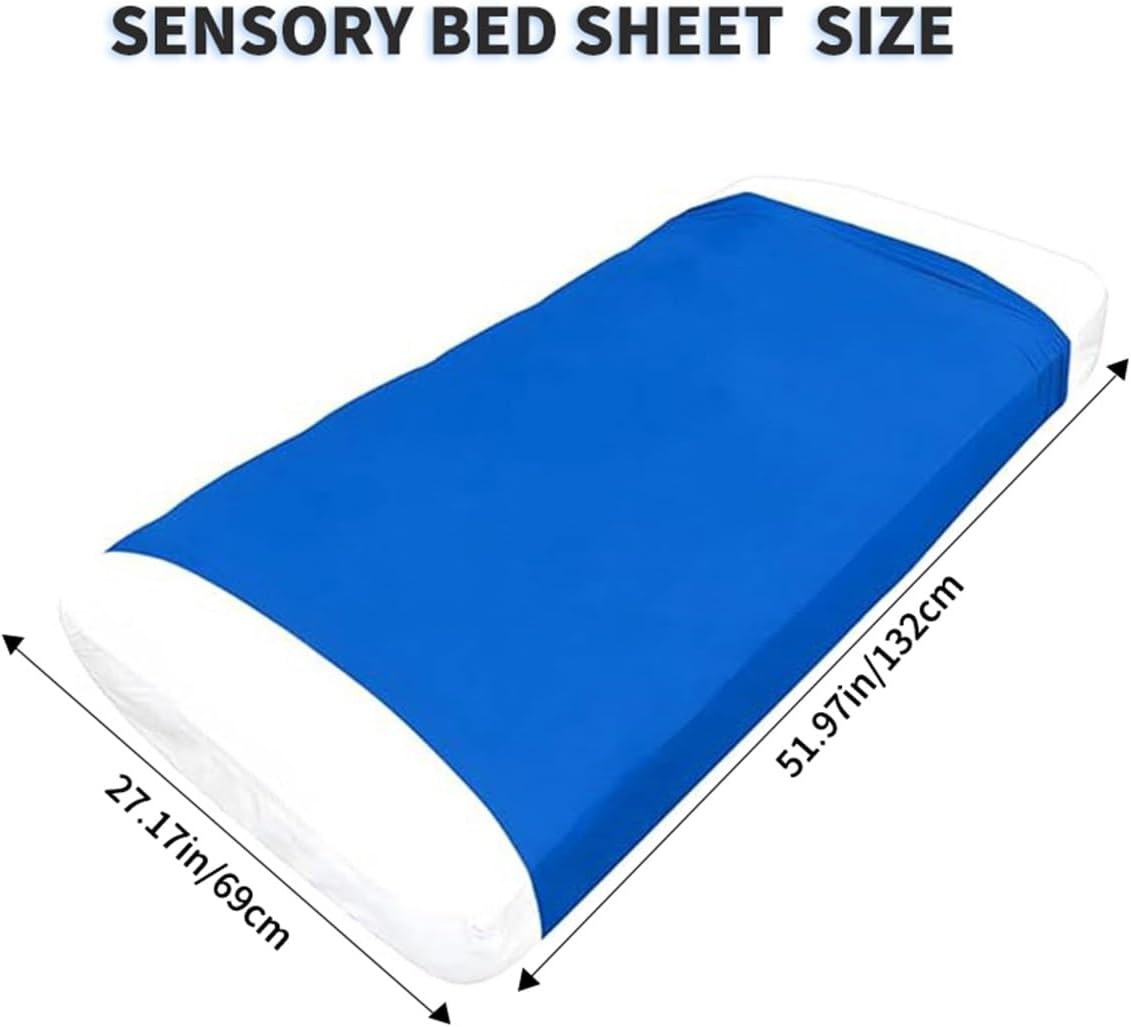 Sensory Bed Sheets for Full/Queen Bed Adults Sensory Compression Blanket Comfortable Sleeping Bedding Help Ettle Down at Nighttime(Red,Single/69x132cm)