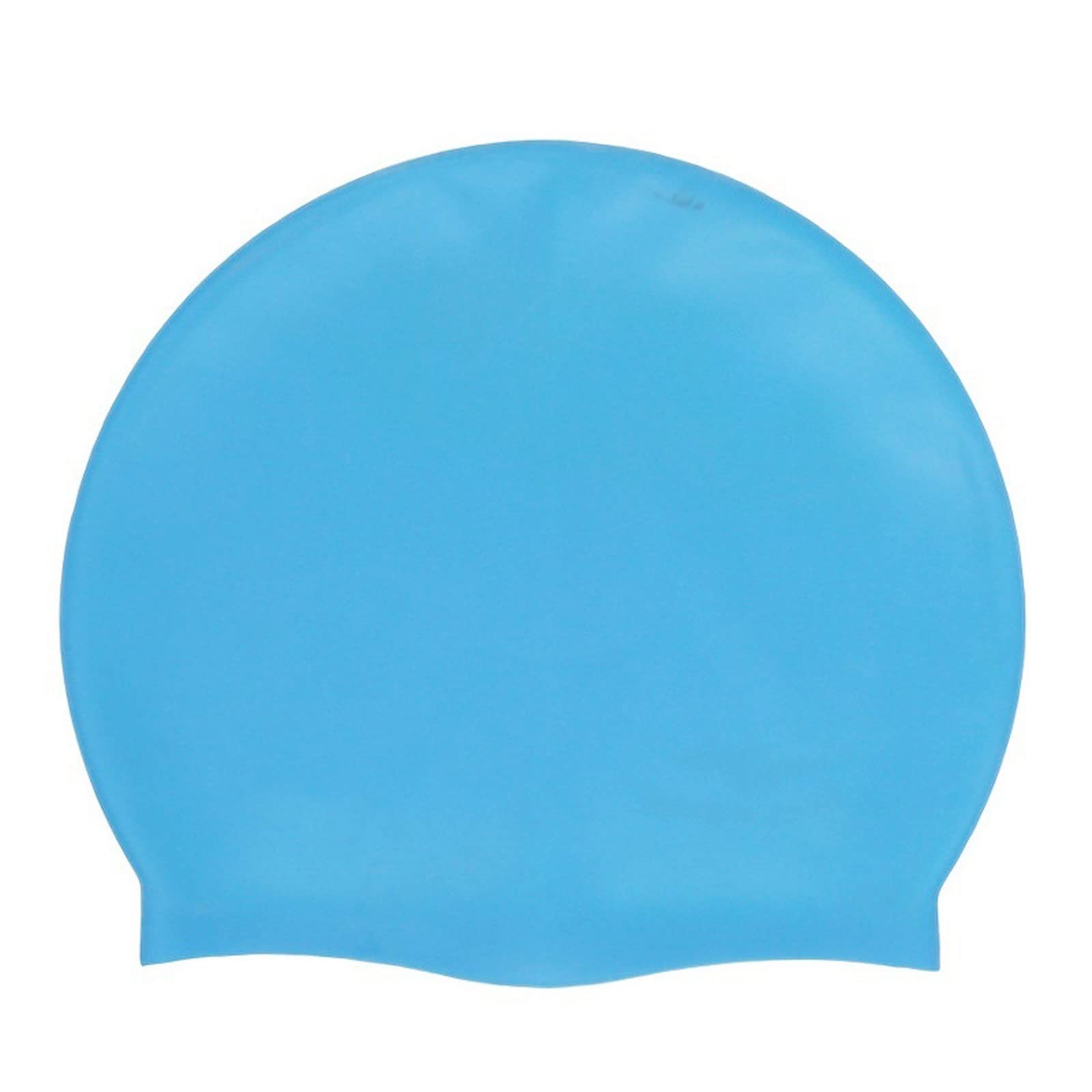 Gorro de baño Gorro Deportivo de Piscina for Adultos, Impermeable, de Gel de Silicona elástico, for Hombres, Mujeres, niños y niñas(Light Blue)