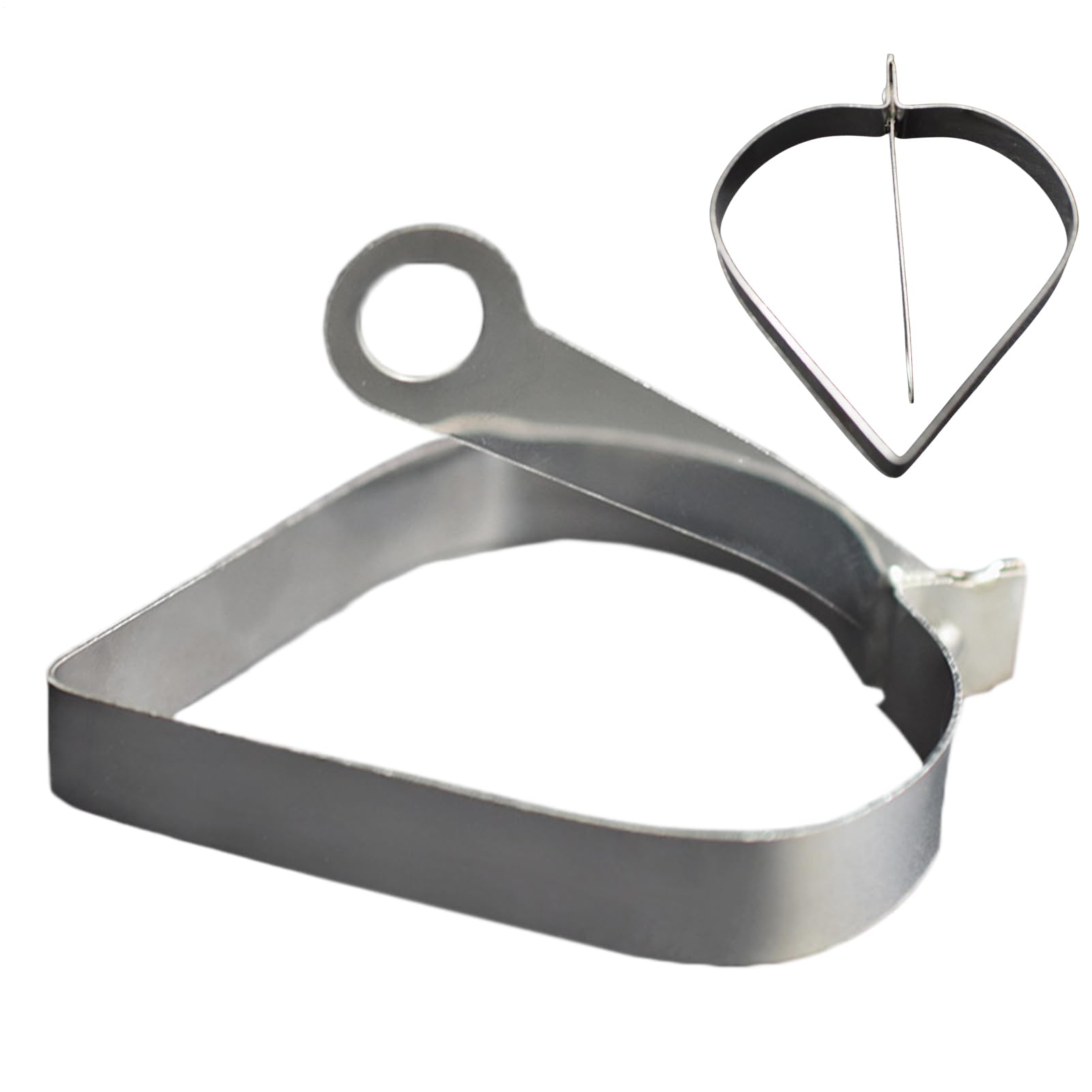 Zibeem Molde De Huevos para Sartén - Molde para Huevos En Forma De Corazón De Acero Inoxidable con Mango | Accesorios De Cocina para Desayuno Muffins Tortillas Crepes Sándwiches | Parrilla Y Sartén