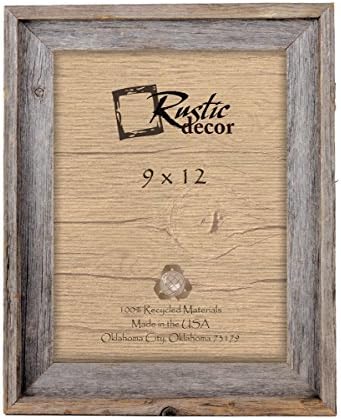 9x12 - 2" Wide Signature Reclaimed Rustic Barnwood Photo Frame