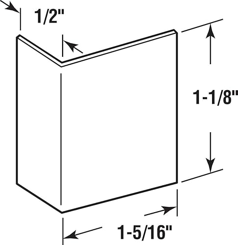 Miniatura 2 de Prime-Line MP4215 - Protector de borde de puerta, 1-516 pulgadas x 1-18 pulgadas, construcción de latón macizo (paquete de 5), cromo satinado