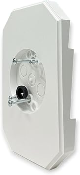 iMBAPrice White Siding Mount Block 8141DBL, UL Listed Vinyl Light Mounting Block with Built-in Electrical Box for 4" and Lap Double Siding, 1-Pack, 6.9" W x 10.2" H