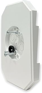 iMBAPrice 8141DBL White Siding Mount Block, UL Listed Vinyl Light Mounting Block with Built-in Electrical Box for 4" and ½ Lap Double Siding, 1-Pack