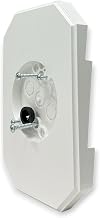 iMBAPrice White Siding Mount Block 8141DBL, UL Listed Vinyl Light Mounting Block with Built-in Electrical Box for 4" and Lap Double Siding, 1-Pack, 6.9" W x 10.2" H