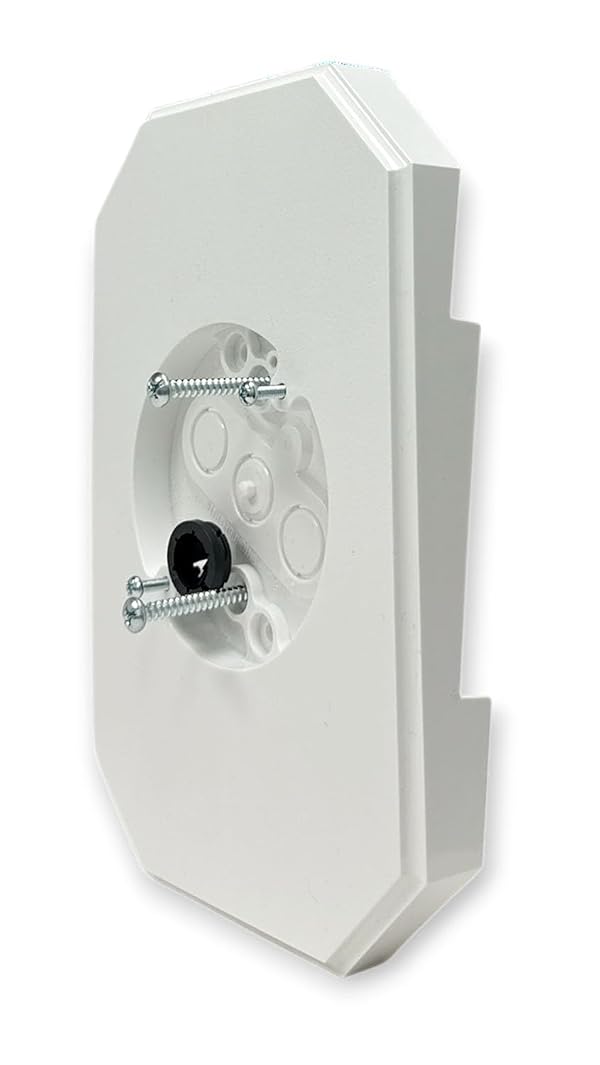 iMBAPrice White Siding Mount Block 8141DBL, UL Listed Vinyl Light Mounting Block with Built-in Electrical Box for 4" and Lap Double Siding, 1-Pack, 6.9" W x 10.2" H by iMBAPrice - Used condition - US$11.89