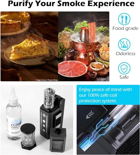 PMI SmokeNINJA Portable Fog Machine, Handheld Wireless Smoke Machine with Remote Control for Photography, Outdoor Events, Parties, Stage Effects, Halloween or Weddings(Full Kit)