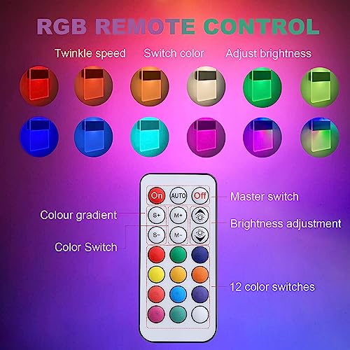 Aozhate 2 Pack Wireless Battery Operated Rgb Wall Sconce, Dimming Led Modern Wall Light With Remote Control, Dreamcolor Ambient Gaming Lights Night Light, For Indoor Living Room Bedroom Hallway #TOP1