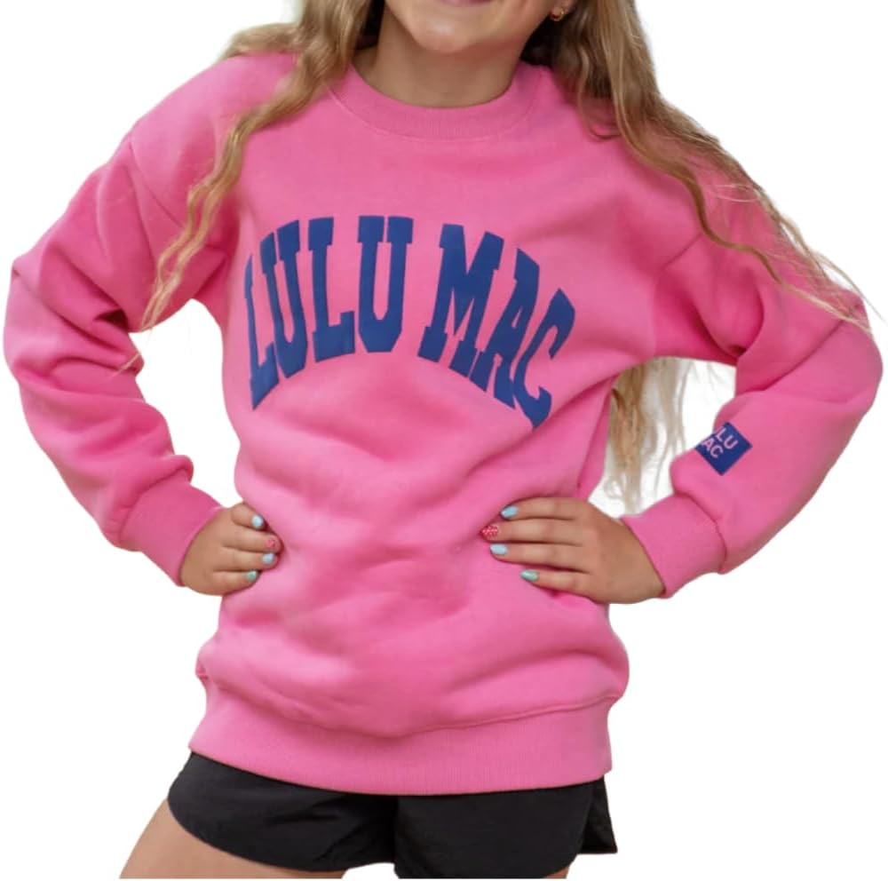 LULU MAC Puff Applique Sweatshirt Sweat Shirt T-Shirt - Youth Kids