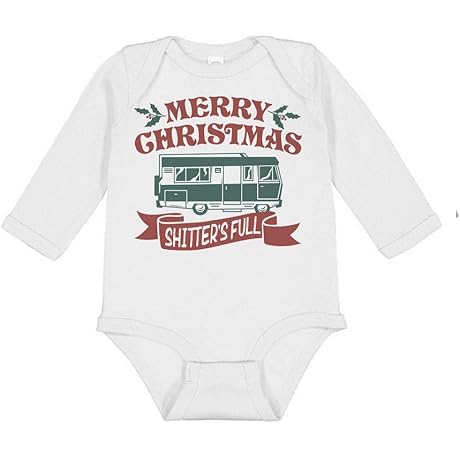 Merry Christmas Shitter's Full Long Sleeve Baby Infant Bodysuit