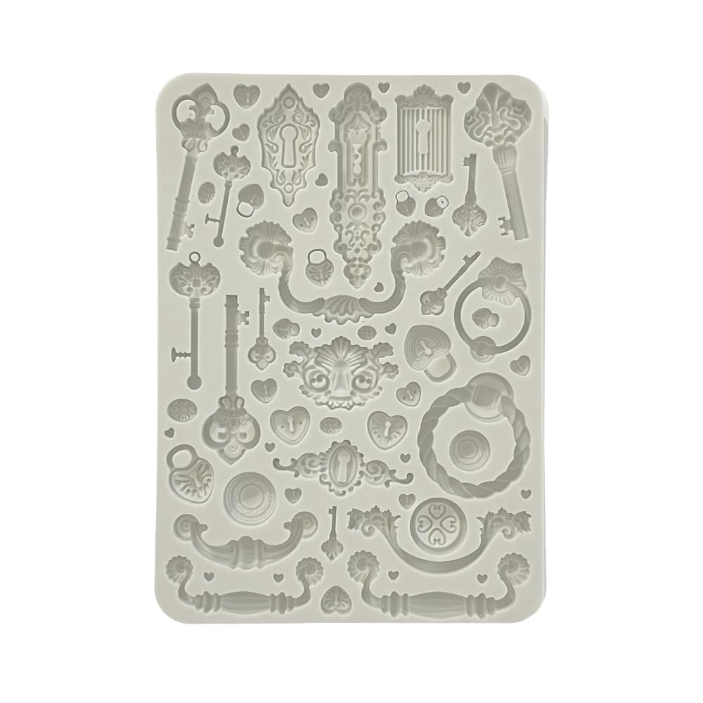 Stamperia KACMA537 Silicone Mould A5, Keys, 14.8 x 21 x 1.1 cm