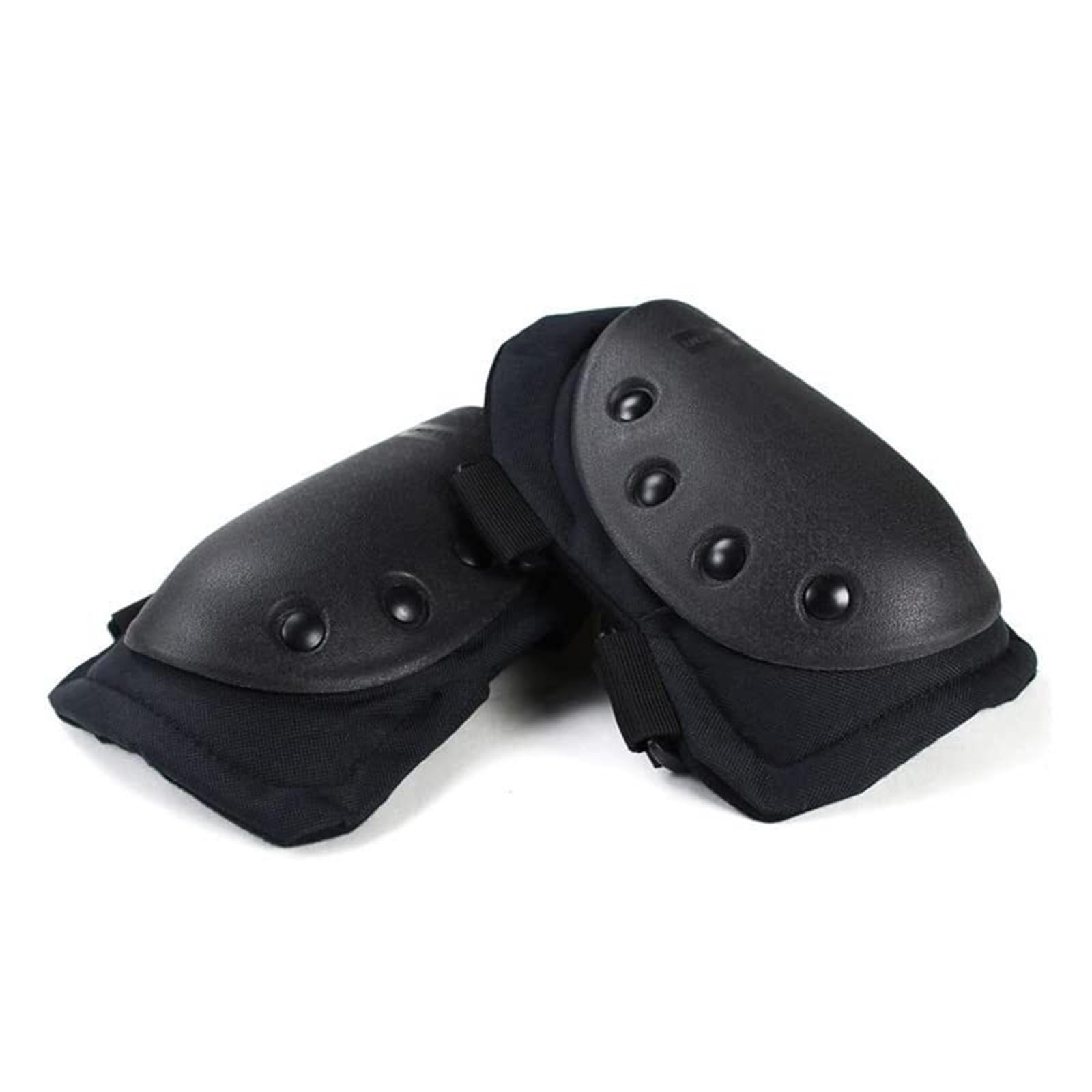 Set Di 2 Ginocchiere E Gomitiere Tattiche, Equipaggiamento Protettivo In Nylon TPU Con Cinghie Regolabili Gancio Anello Schiuma For Ciclismo Ed Escursionismo